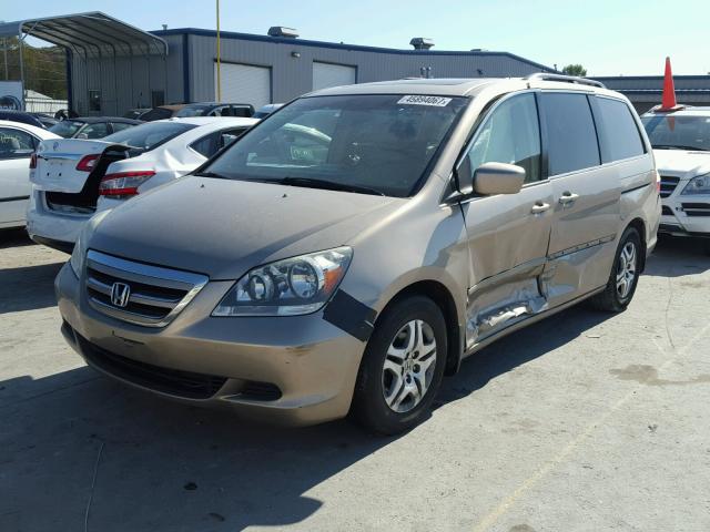 5FNRL38706B430963 - 2006 HONDA ODYSSEY EX GOLD photo 2