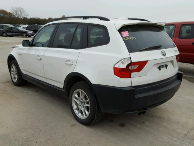 WBXPA73424WC36340 - 2004 BMW X3 2.5I WHITE photo 3
