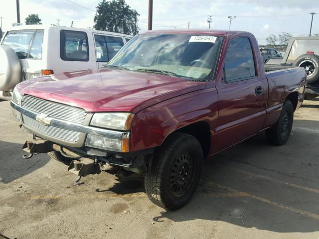 1GCEC14X83Z150075 - 2003 CHEVROLET SILVERADO BURGUNDY photo 2