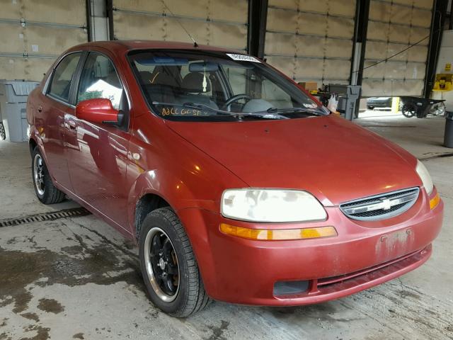 KL1TD52655B329506 - 2005 CHEVROLET AVEO BASE Czerwony zdjęcie 1