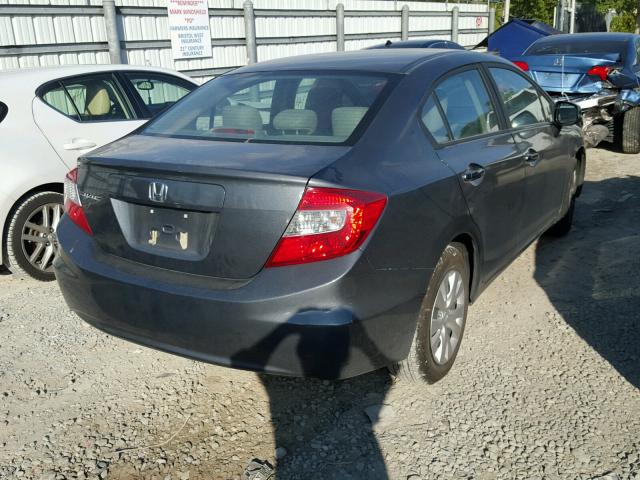 19XFB2F58CE345436 - 2012 HONDA CIVIC LX GRAY photo 4