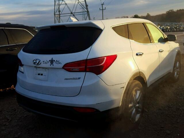 5XYZW3LA6DG017722 - 2013 HYUNDAI SANTA FE S WHITE photo 4