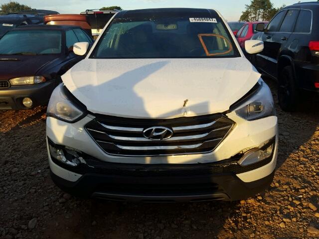 5XYZW3LA6DG017722 - 2013 HYUNDAI SANTA FE S WHITE photo 9