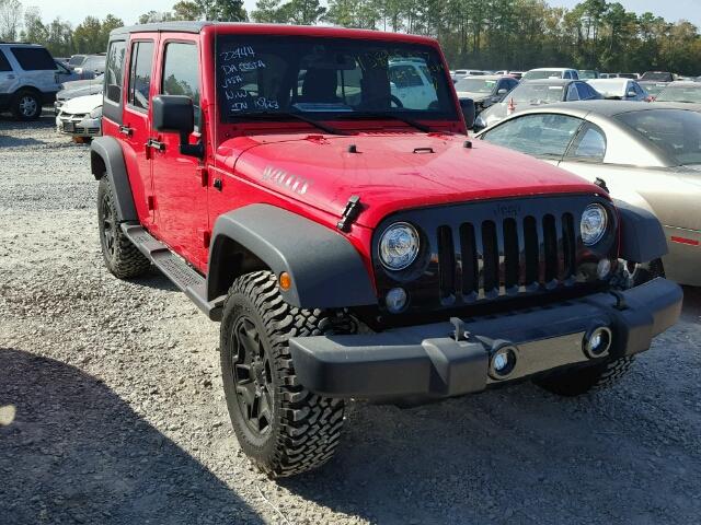 1C4BJWDG3HL729538 - 2017 JEEP WRANGLER U RED photo 1