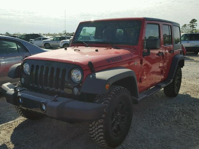 1C4BJWDG3HL729538 - 2017 JEEP WRANGLER U RED photo 2