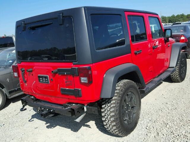 1C4BJWDG3HL729538 - 2017 JEEP WRANGLER U RED photo 4