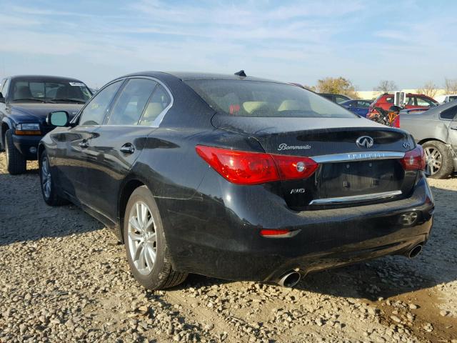 JN1BV7AR0EM692392 - 2014 INFINITI Q50 BASE BLACK photo 3