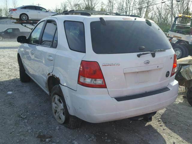 KNDJC733045300365 - 2004 KIA SORENTO EX WHITE photo 3