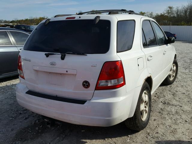 KNDJC733045300365 - 2004 KIA SORENTO EX WHITE photo 4