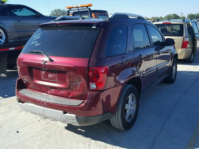 2CKDL33F786328148 - 2008 PONTIAC TORRENT MAROON photo 4