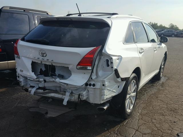 4T3ZA3BB3BU045310 - 2011 TOYOTA VENZA BASE WHITE photo 4