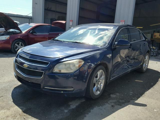 1G1ZH57B984307491 - 2008 CHEVROLET MALIBU 1LT BLUE photo 2