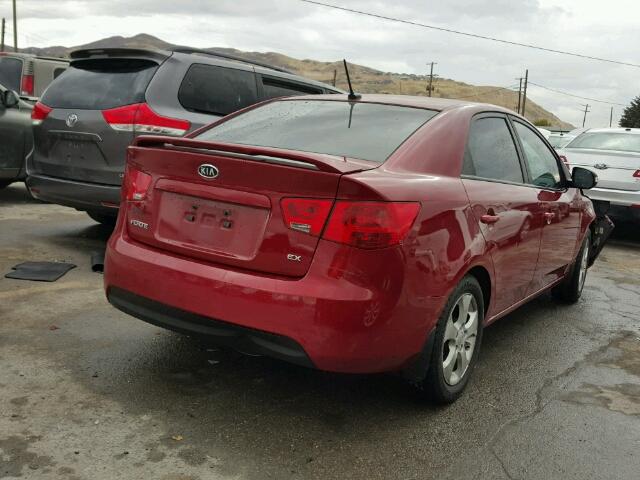 KNAFU4A28A5308704 - 2010 KIA FORTE RED photo 4