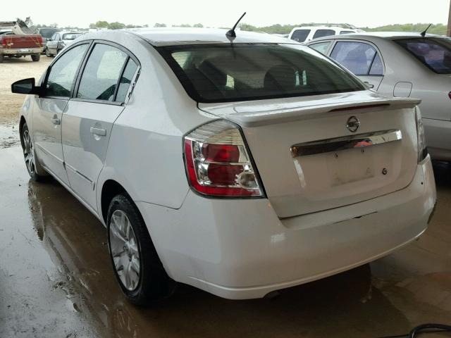 3N1AB6APXCL626405 - 2012 NISSAN SENTRA 2.0 WHITE photo 3