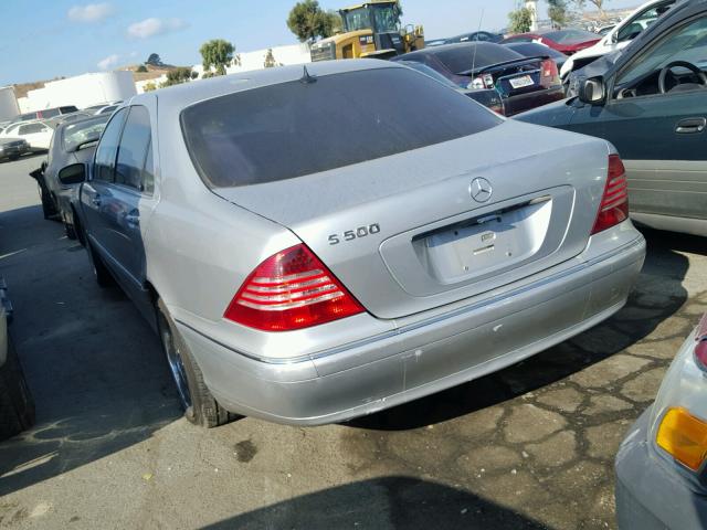 WDBNG75J83A350100 - 2003 MERCEDES-BENZ S 500 SILVER photo 3