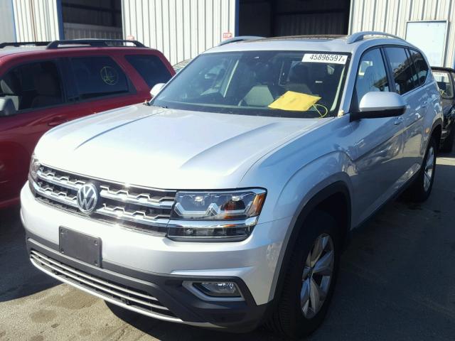 1V2MR2CA0JC514582 - 2018 VOLKSWAGEN ATLAS SEL SILVER photo 2