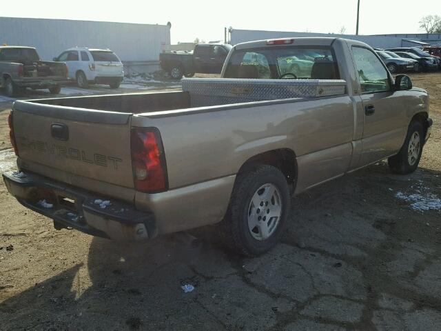 1GCEC14XX5Z175126 - 2005 CHEVROLET SILVERADO TAN photo 4