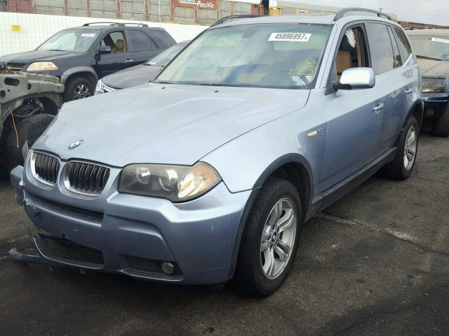 WBXPA93456WD31389 - 2006 BMW X3 3.0I BLUE photo 2