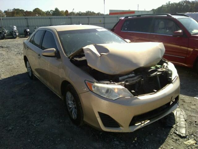 4T1BF1FK1CU054955 - 2012 TOYOTA CAMRY BASE GOLD photo 1