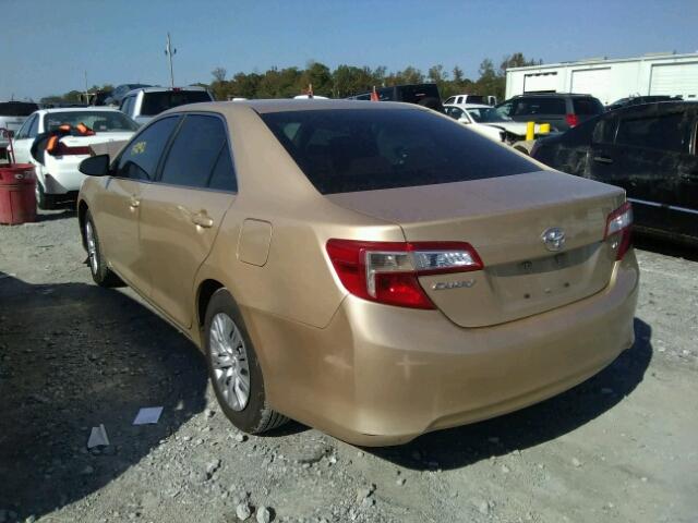 4T1BF1FK1CU054955 - 2012 TOYOTA CAMRY BASE GOLD photo 3