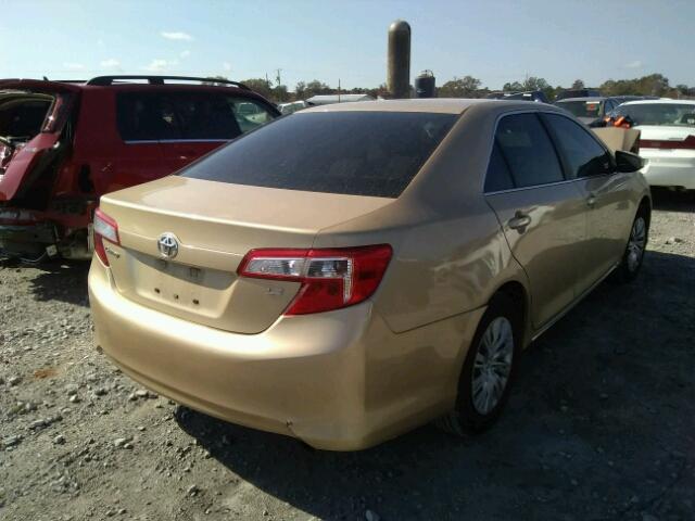 4T1BF1FK1CU054955 - 2012 TOYOTA CAMRY BASE GOLD photo 4