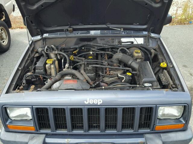 1J4FF48S21L548310 - 2001 JEEP CHEROKEE BLUE photo 7