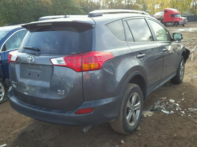 JTMRFREVXFD132649 - 2015 TOYOTA RAV4 XLE CHARCOAL photo 4