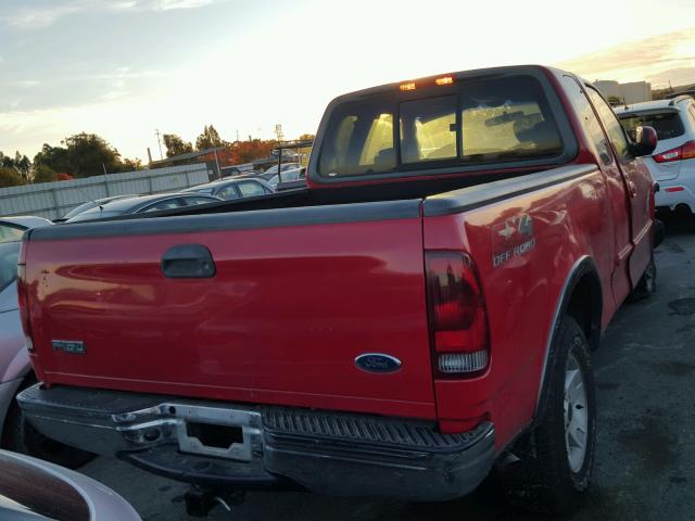 1FTRX18L12KC07267 - 2002 FORD F150 RED photo 4