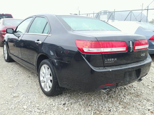 3LNHL2GC7AR753978 - 2010 LINCOLN MKZ BLACK photo 3