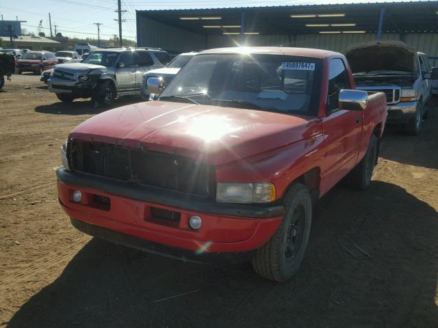 1B7HC16Z7TS667985 - 1996 DODGE RAM 1500 RED photo 2