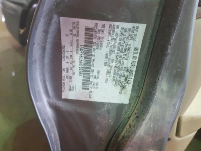 1FAFP56U56A182283 - 2006 FORD TAURUS SEL GREEN photo 10