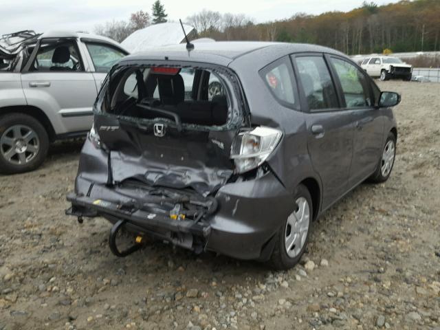 JHMGE8H37DC018902 - 2013 HONDA FIT GRAY photo 4