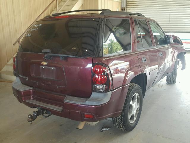 1GNES13M972154684 - 2007 CHEVROLET TRAILBLAZE BURGUNDY photo 4