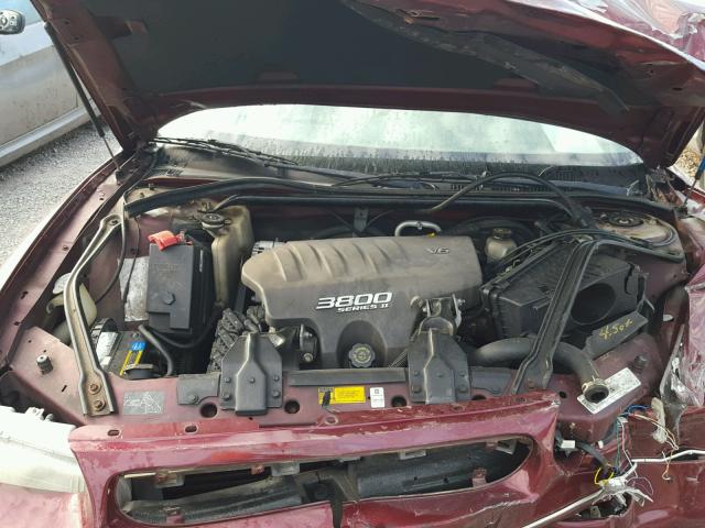 2G4WB52K4Y1121027 - 2000 BUICK REGAL LS BURGUNDY photo 7