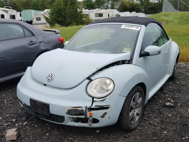 3VWPF31Y16M332700 - 2006 VOLKSWAGEN NEW BEETLE BLUE photo 2