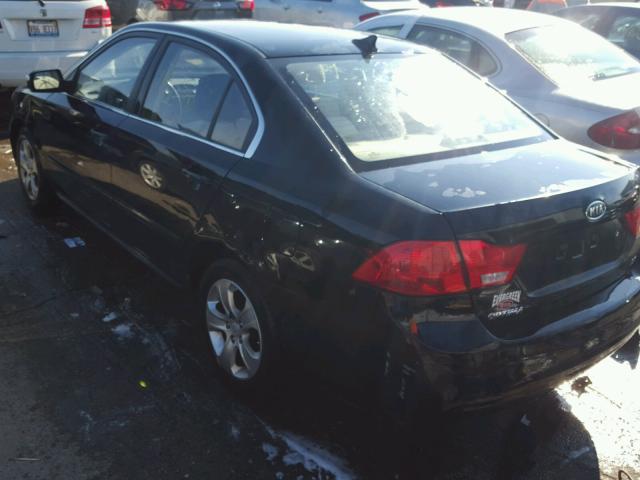 KNAGE228795325501 - 2009 KIA OPTIMA LX BLACK photo 3