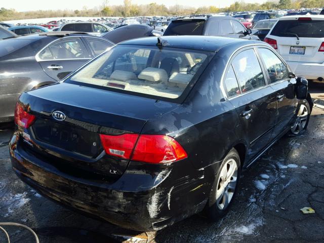 KNAGE228795325501 - 2009 KIA OPTIMA LX BLACK photo 4