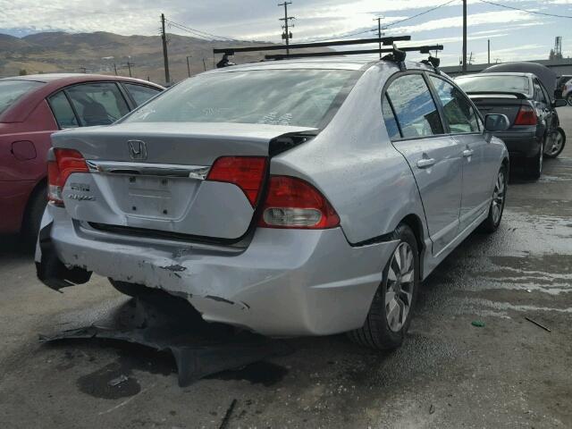 1HGFA16859L001894 - 2009 HONDA CIVIC EX SILVER photo 4