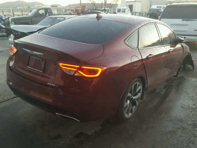 1C3CCCBG9FN638599 - 2015 CHRYSLER 200 S 栗色 照片 4