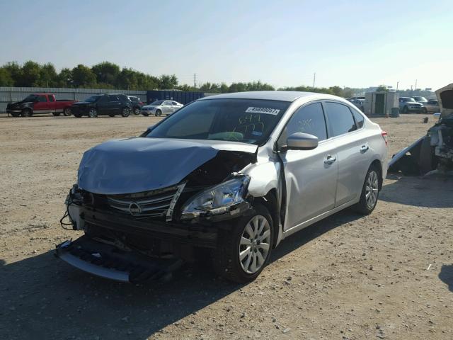 3N1AB7AP9DL649777 - 2013 NISSAN SENTRA S SILVER photo 2