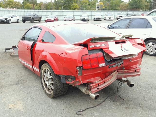 1ZVHT88S785139584 - 2008 FORD MUSTANG SH RED photo 3