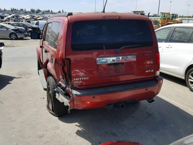 1D8GU58K47W636984 - 2007 DODGE NITRO SLT RED photo 3