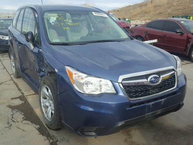 JF2SJAAC4EH560005 - 2014 SUBARU FORESTER BLUE photo 1