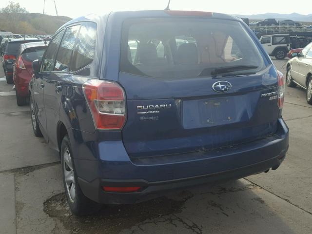 JF2SJAAC4EH560005 - 2014 SUBARU FORESTER BLUE photo 3