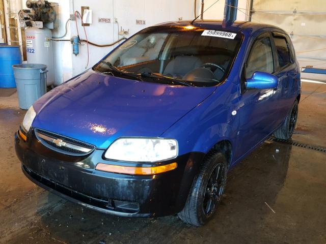 KL1TD66608B277691 - 2008 CHEVROLET AVEO BASE Niebieski zdjęcie 2