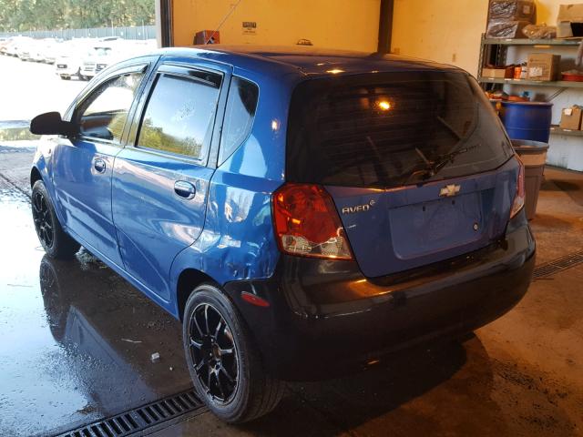 KL1TD66608B277691 - 2008 CHEVROLET AVEO BASE Niebieski zdjęcie 3