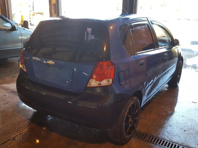 KL1TD66608B277691 - 2008 CHEVROLET AVEO BASE Niebieski zdjęcie 4