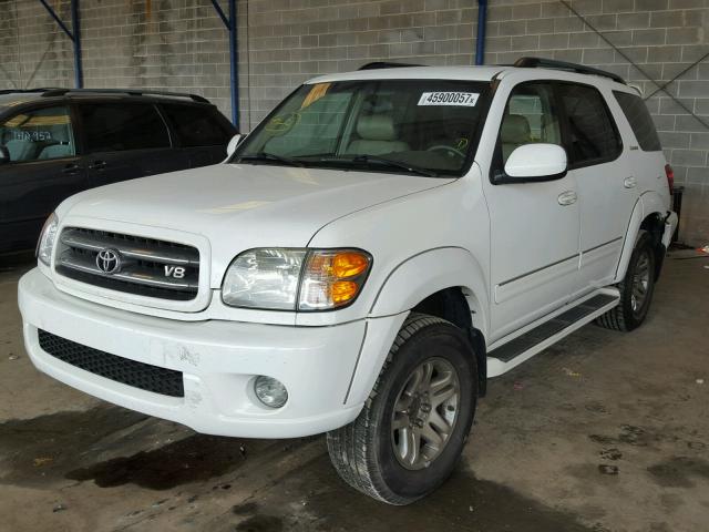 5TDZT38A64S235597 - 2004 TOYOTA SEQUOIA LI WHITE photo 2