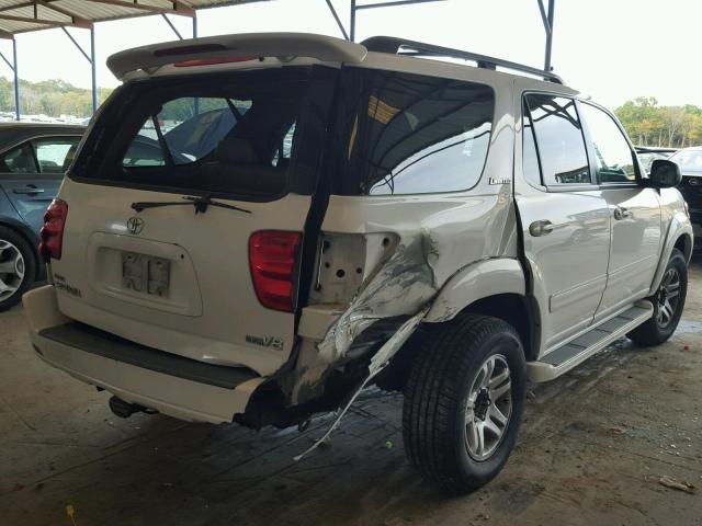 5TDZT38A64S235597 - 2004 TOYOTA SEQUOIA LI WHITE photo 4