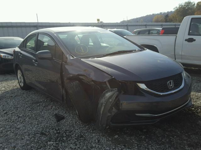 19XFB2F50EE004762 - 2014 HONDA CIVIC LX GRAY photo 1